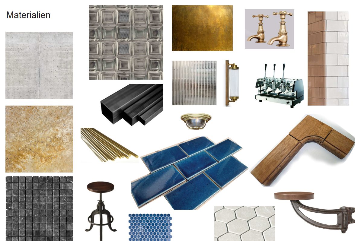 Material- und Konzepttafel