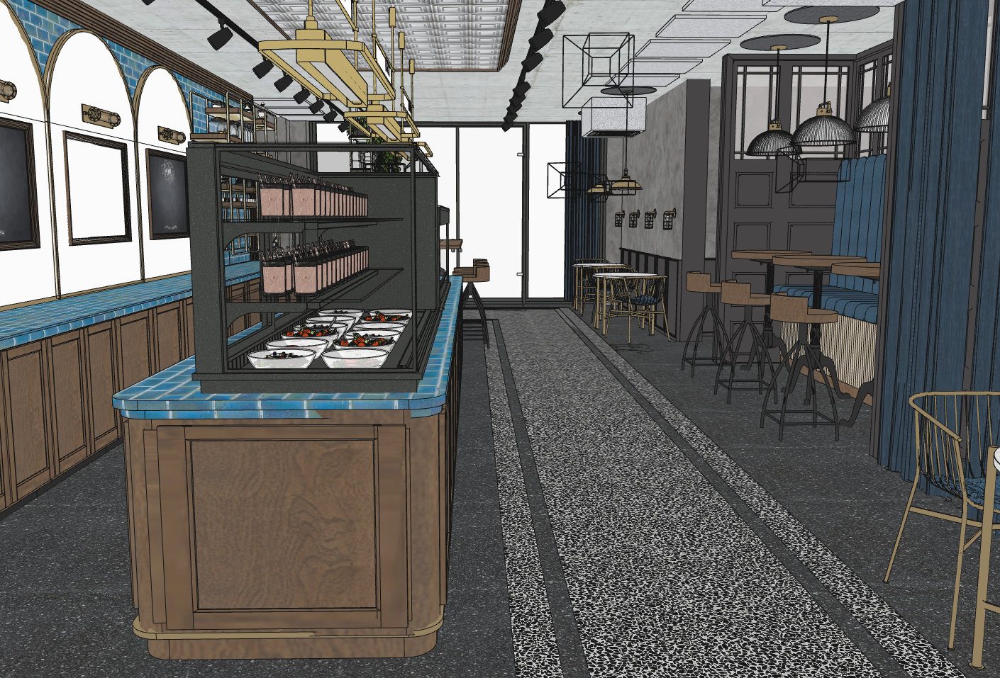 3D-Modell der Kuchenvitrine